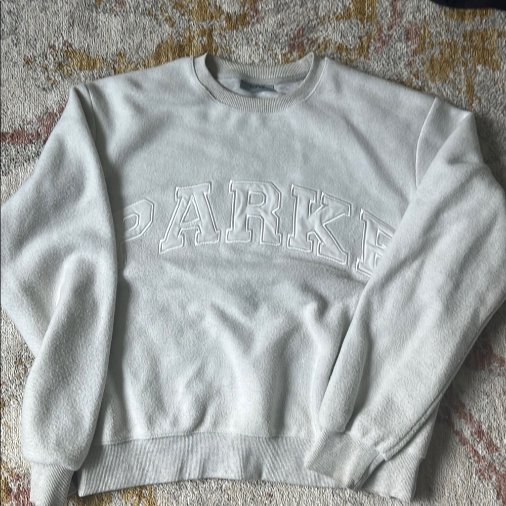 Parke Grey Reversed Crewneck Sweater
